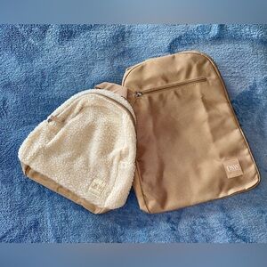DSW Tan and Cream Backpack Duo